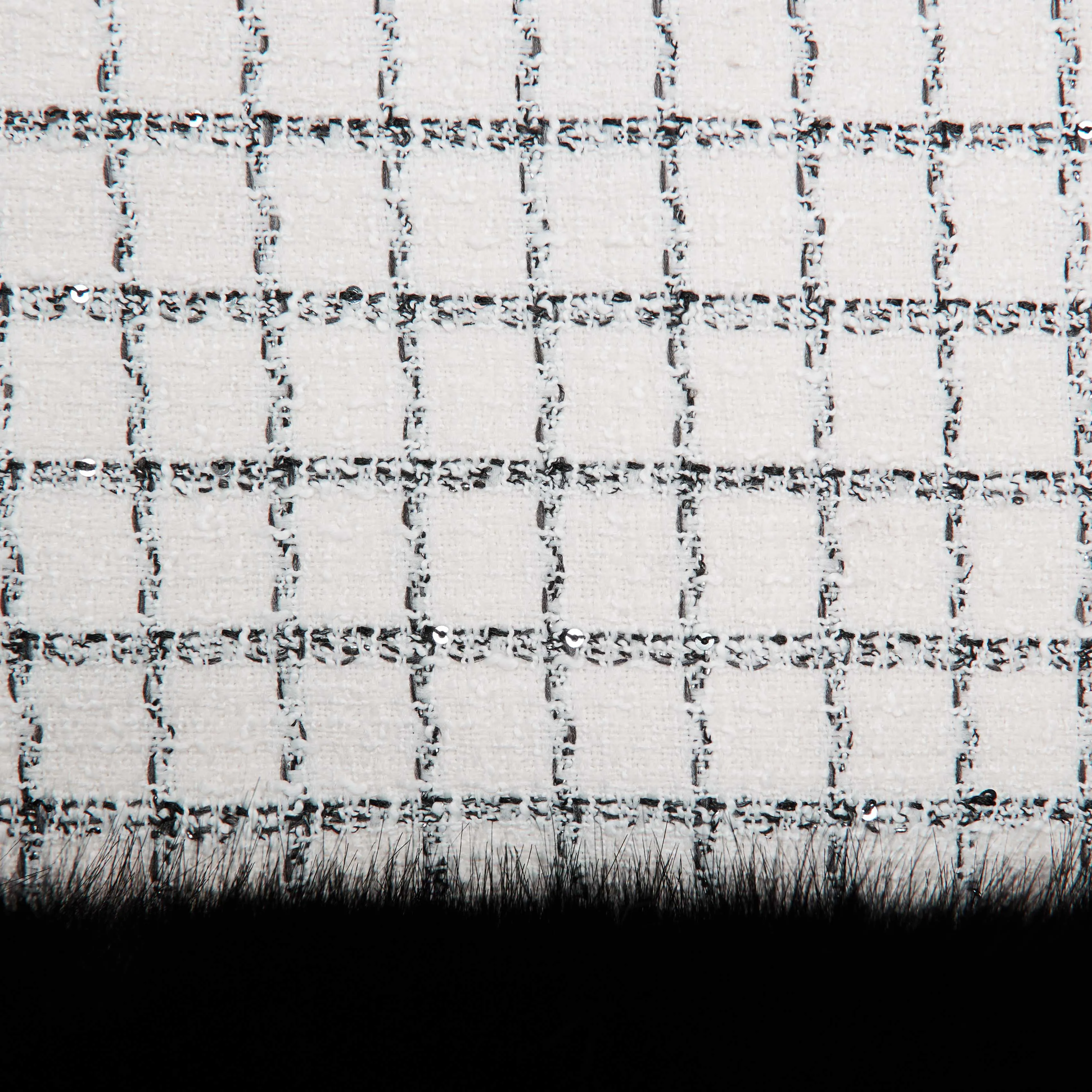 Check Boucle Fur Hem Mini Skirt sold by Self-Portrait product image thumbnail 5