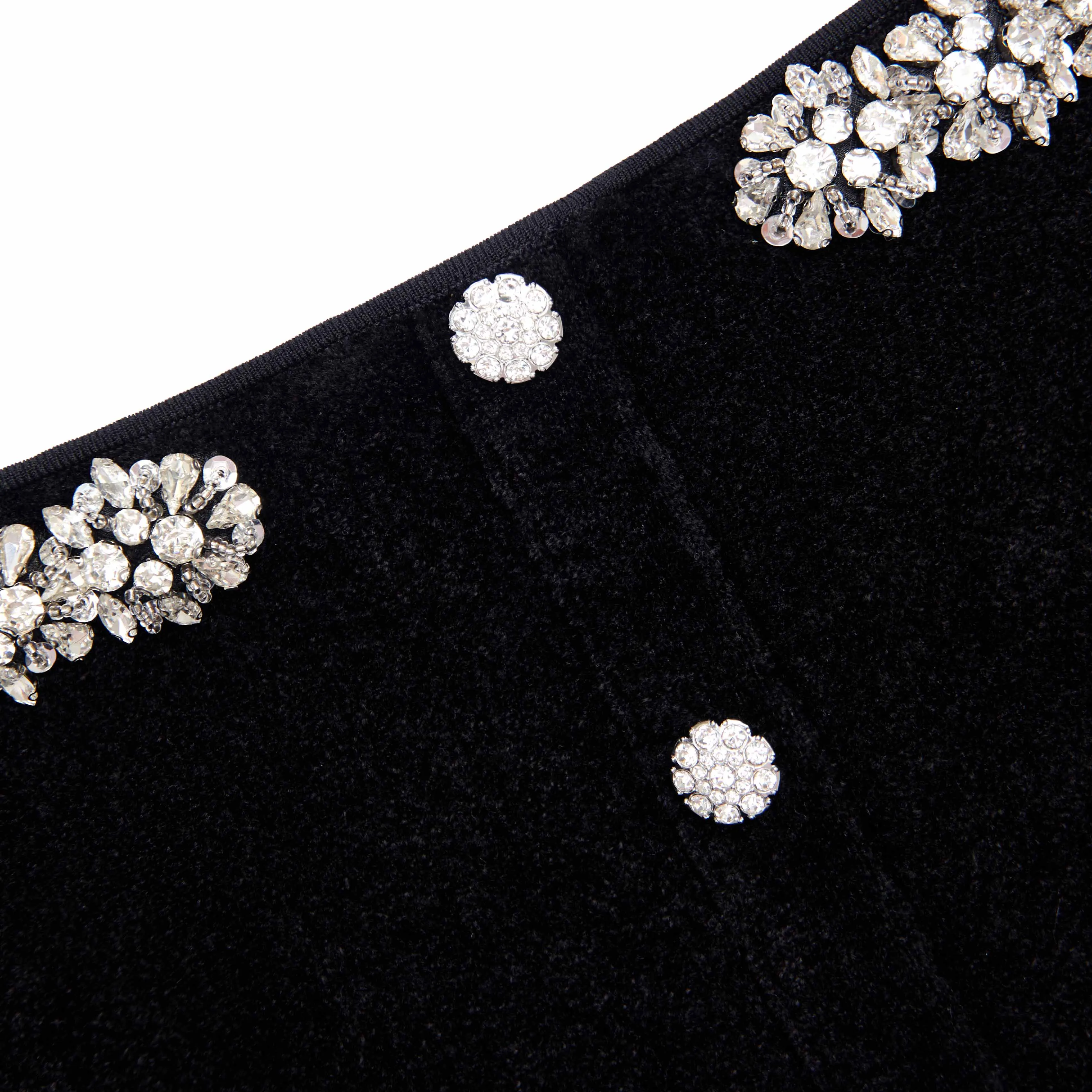Black Chenille Knit Crystal Trim Midi Dress sold by Self-Portrait product image thumbnail 5