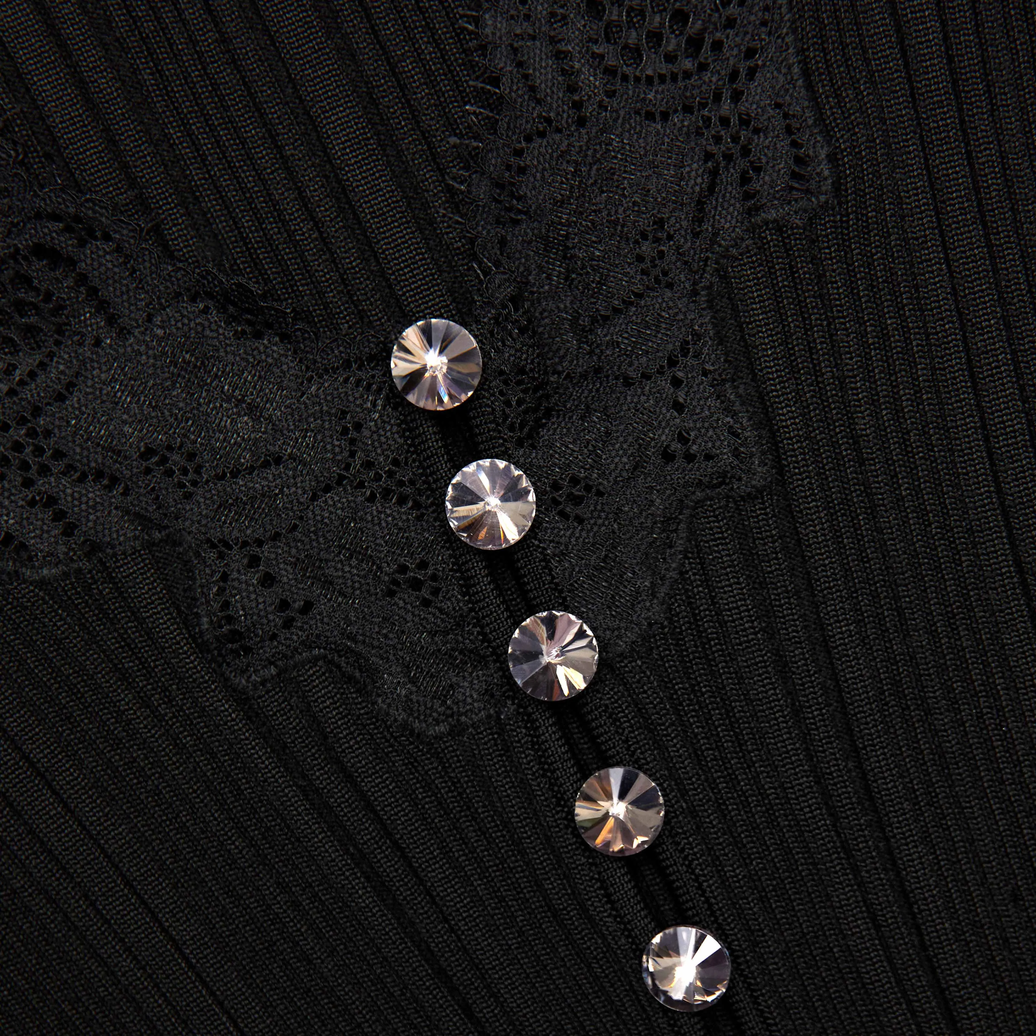 Black Lace Trim Knit Top sold by Self-Portrait product image thumbnail 5