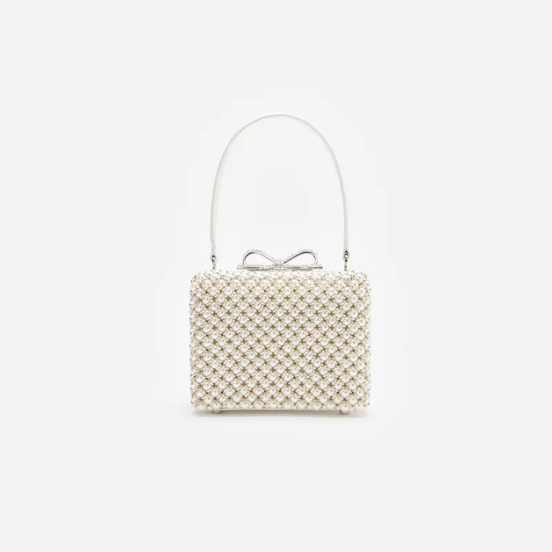 Pearl Embellished Micro Bag made by Self-Portrait