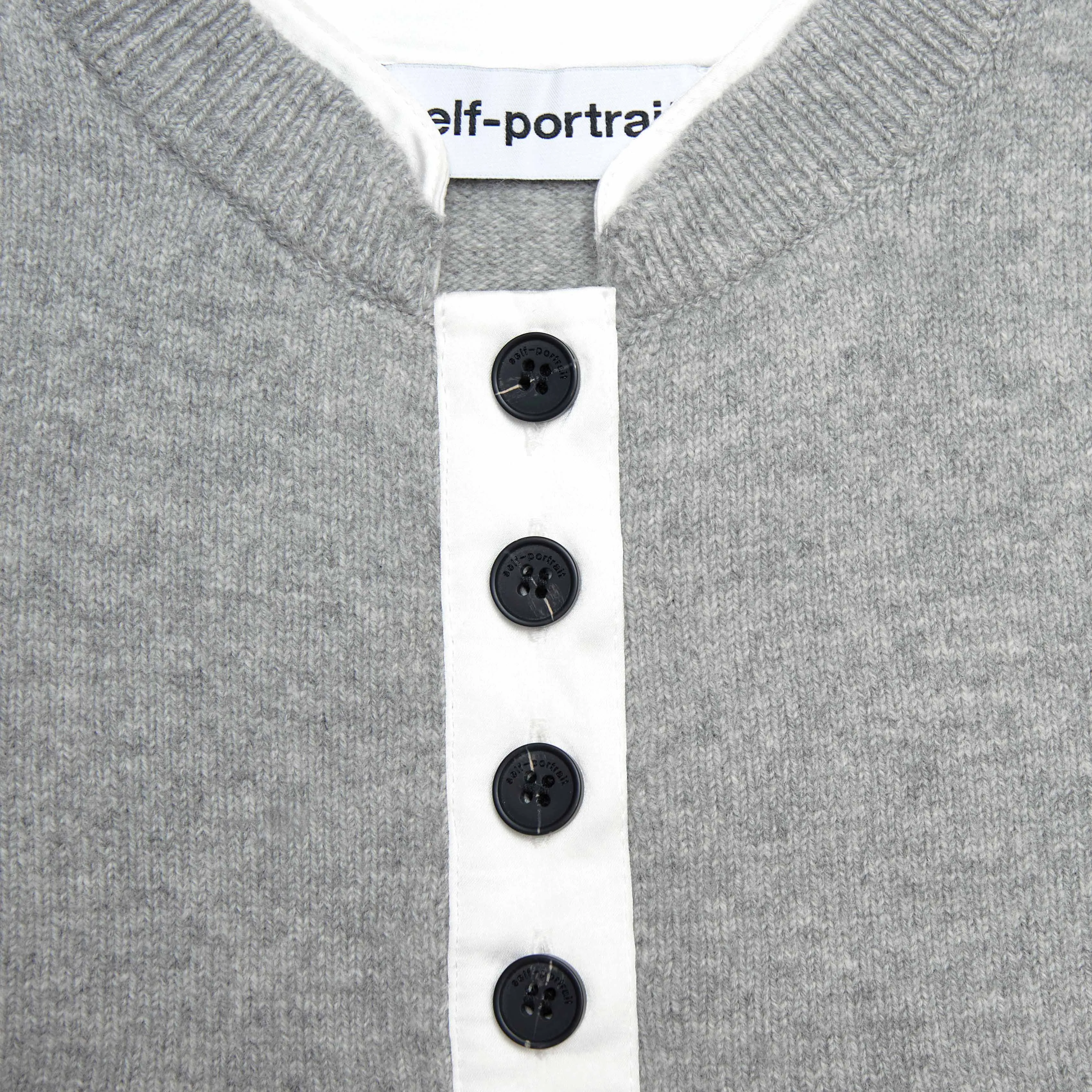 Grey Short Sleeve Knit Top sold by Self-Portrait product image thumbnail 5