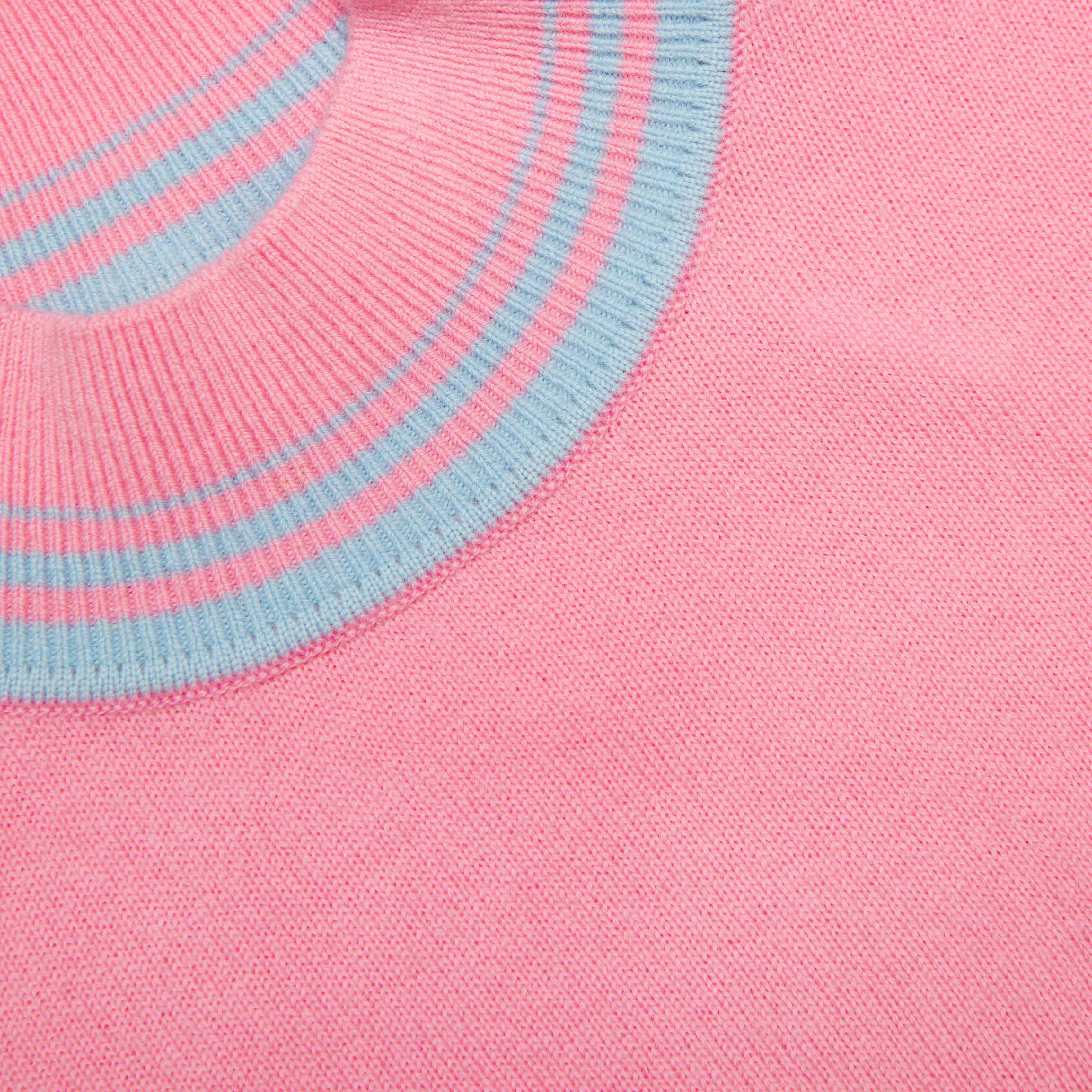 Pink Contrast Stripe Knit Top sold by Self-Portrait product image thumbnail 5