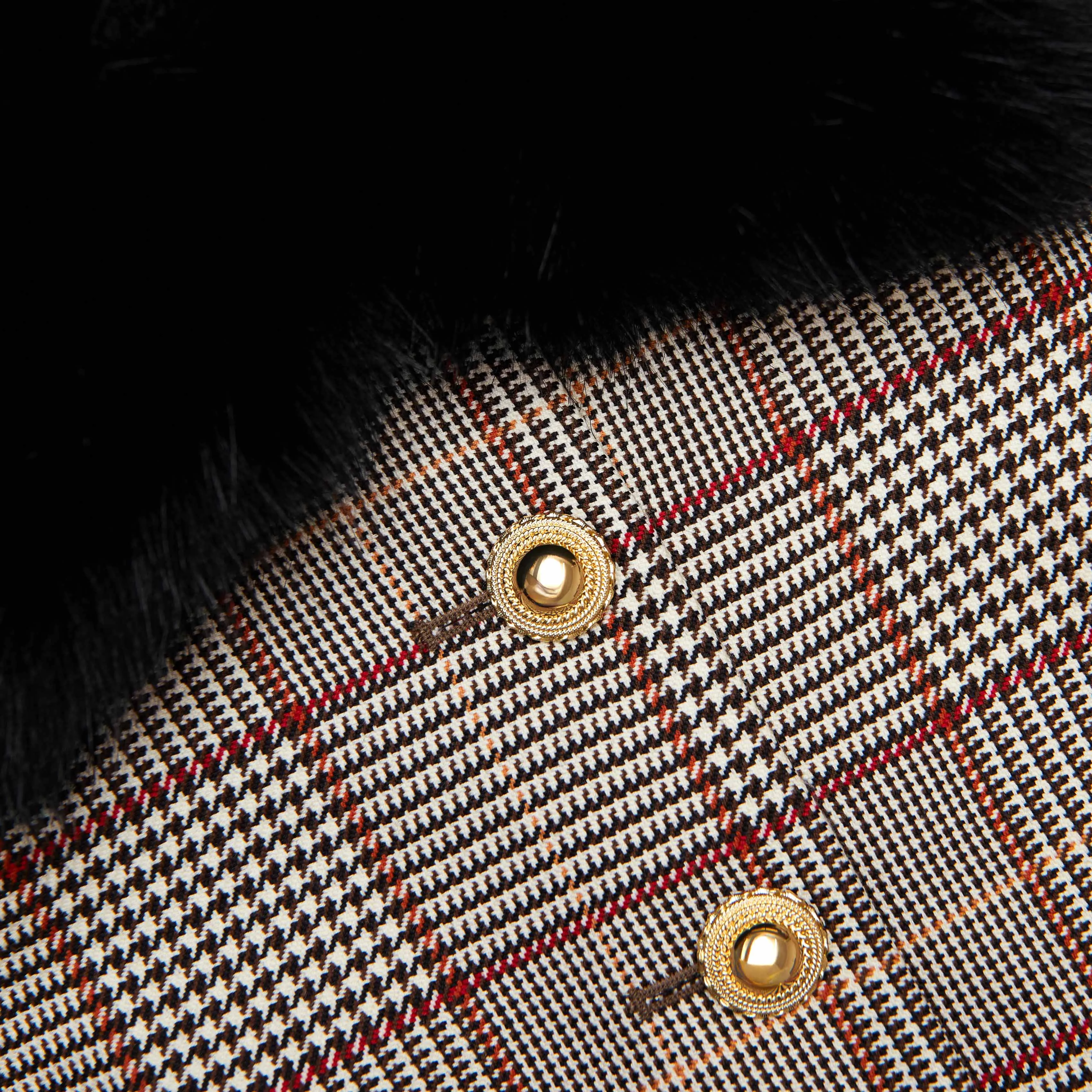 Brown Check Fur Cuff Jacket sold by Self-Portrait product image thumbnail 5