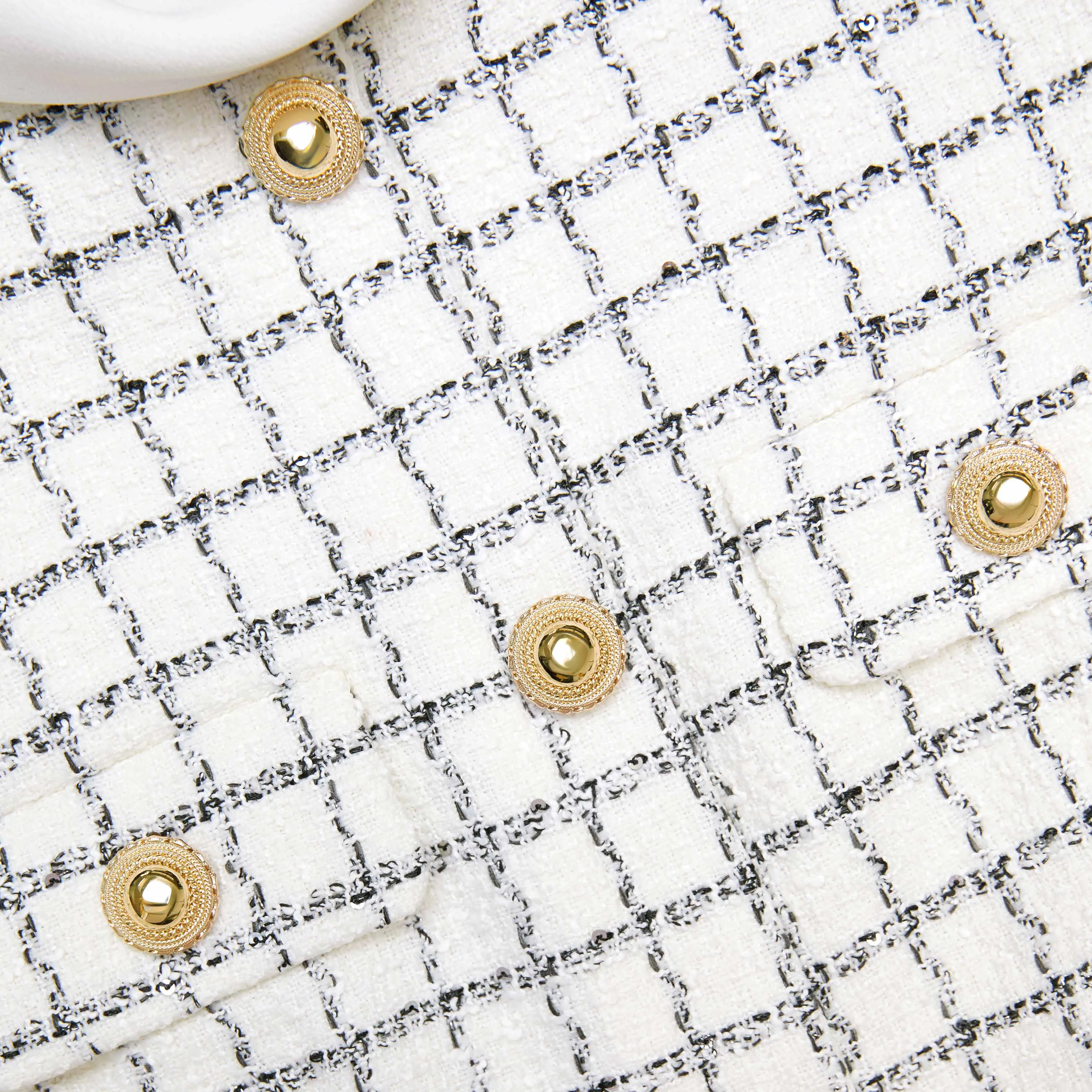 Check Boucle Mini Dress sold by Self-Portrait product image thumbnail 5