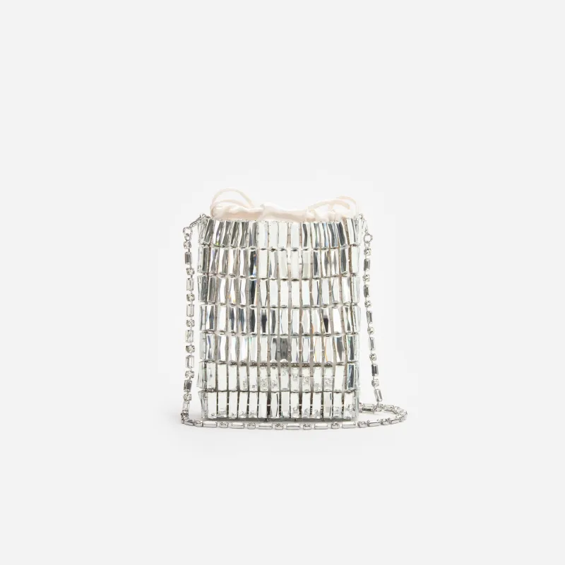 Silver Crystal Mini Bag made by Self-Portrait