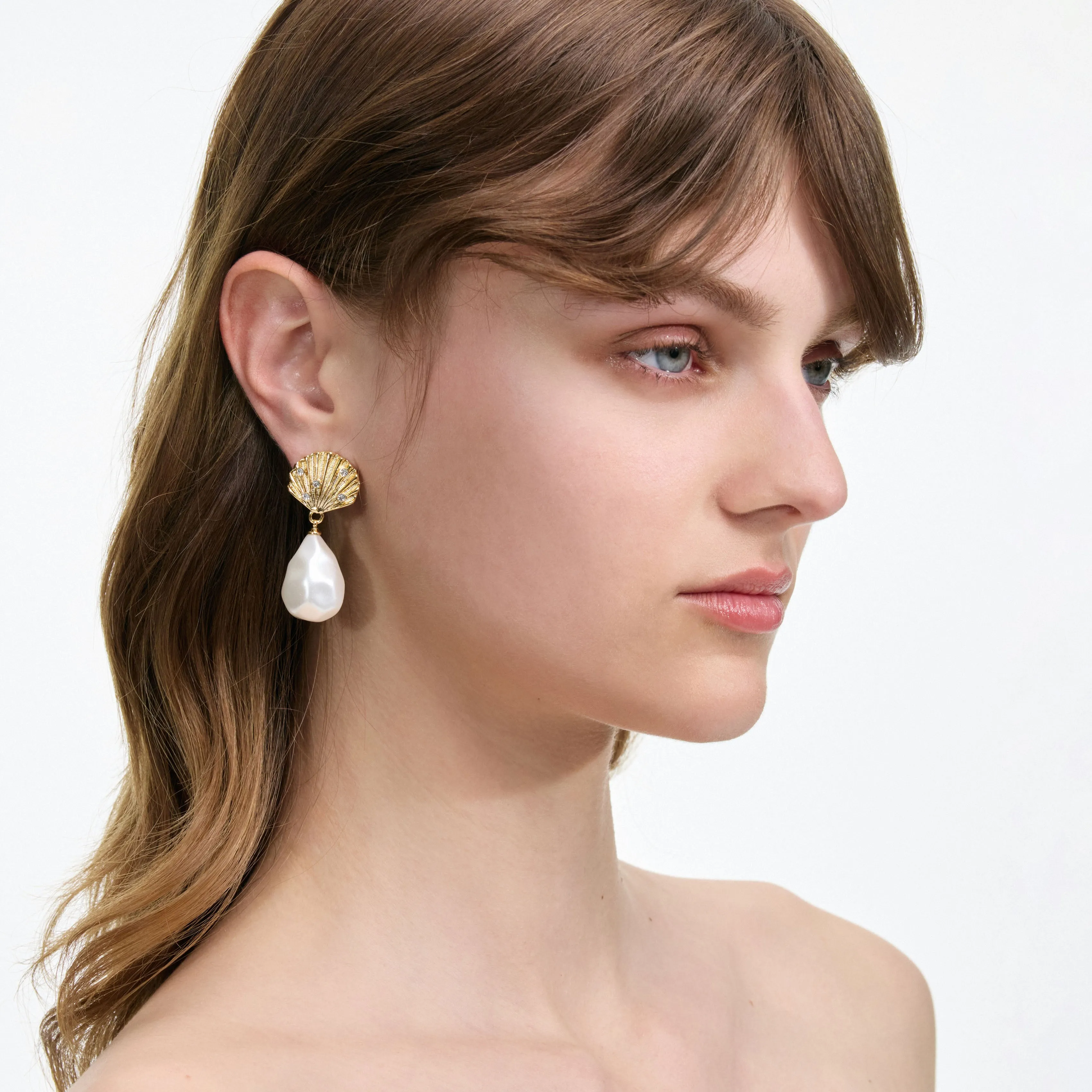 Tiered Shell Earrings sold by Self-Portrait product image thumbnail 4