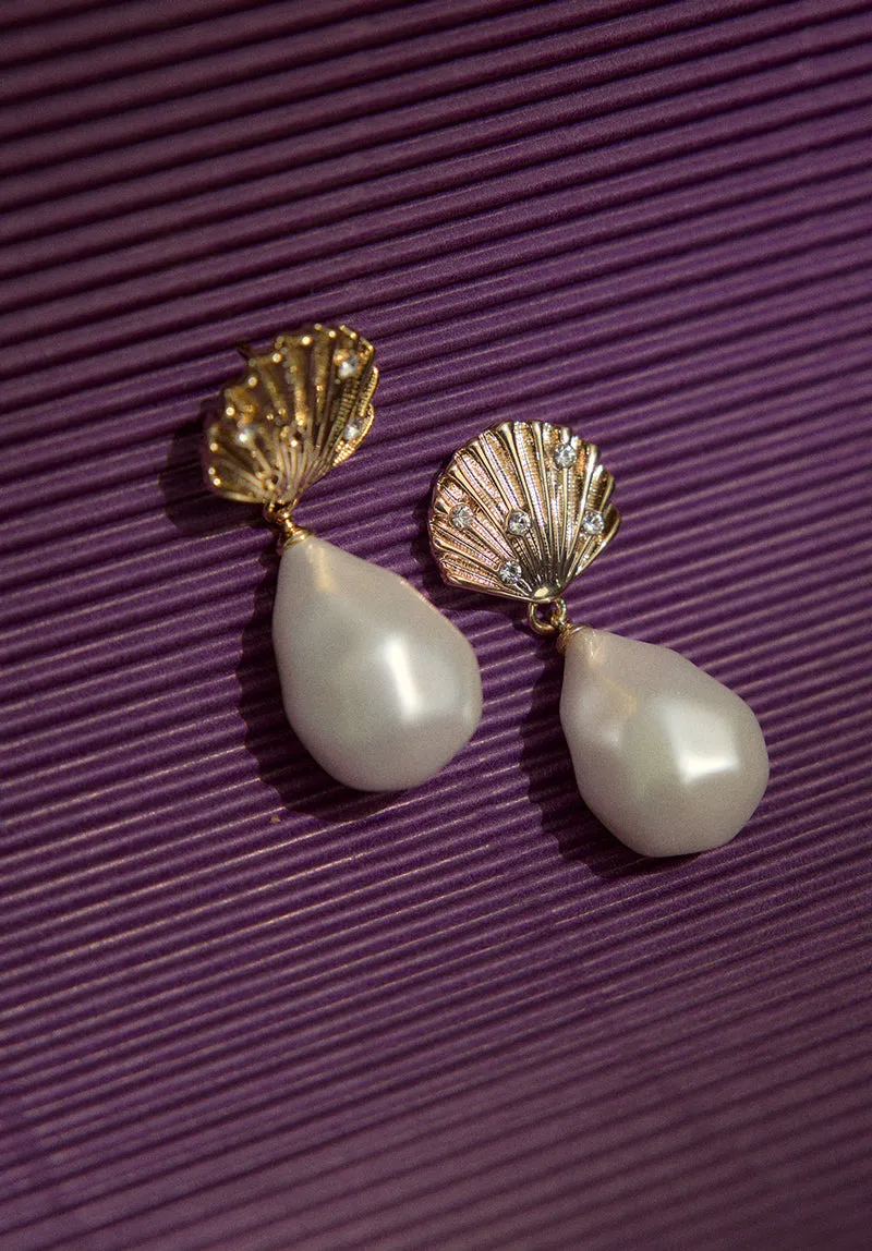 Tiered Shell Earrings sold by Self-Portrait product image thumbnail 5