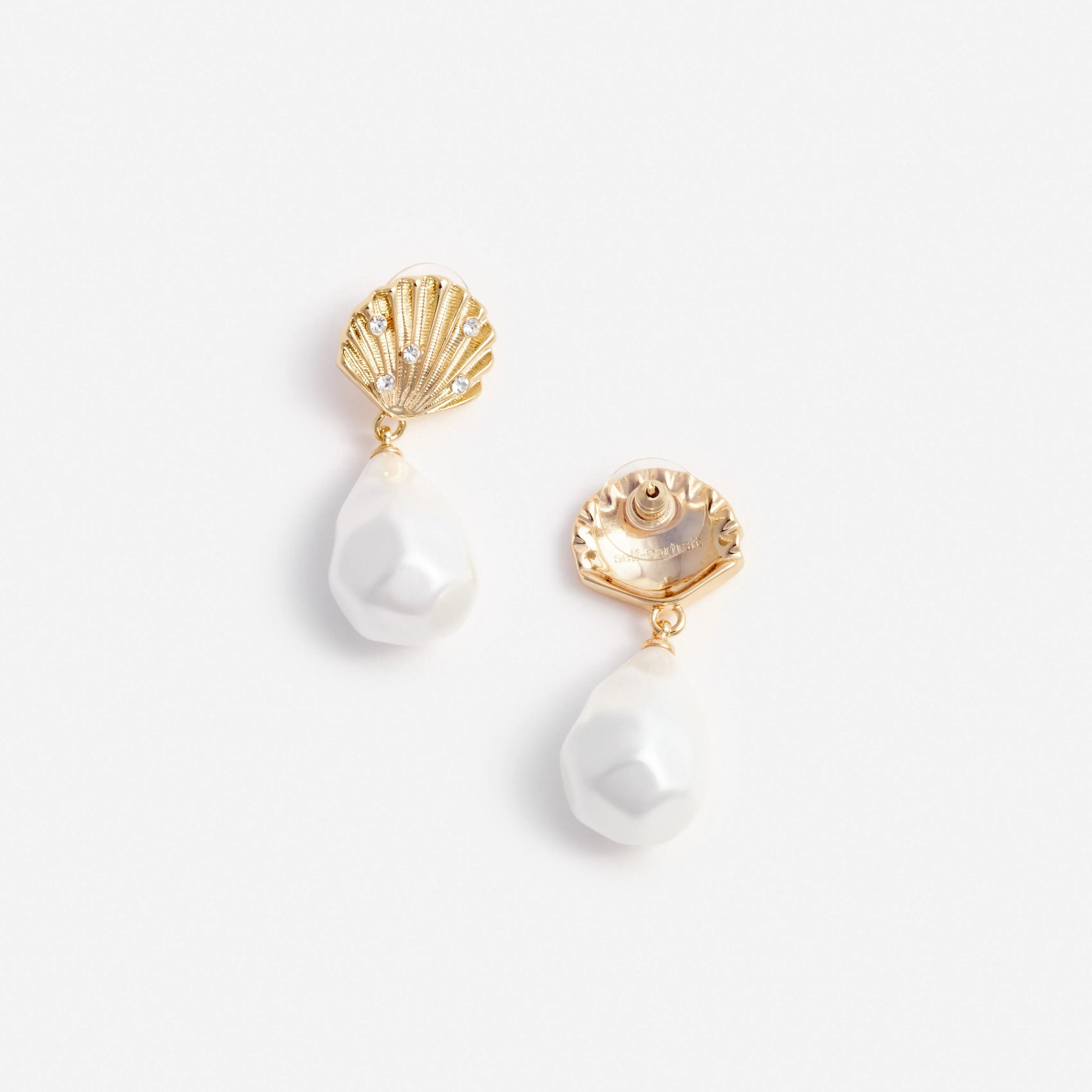 Tiered Shell Earrings sold by Self-Portrait product image thumbnail 3