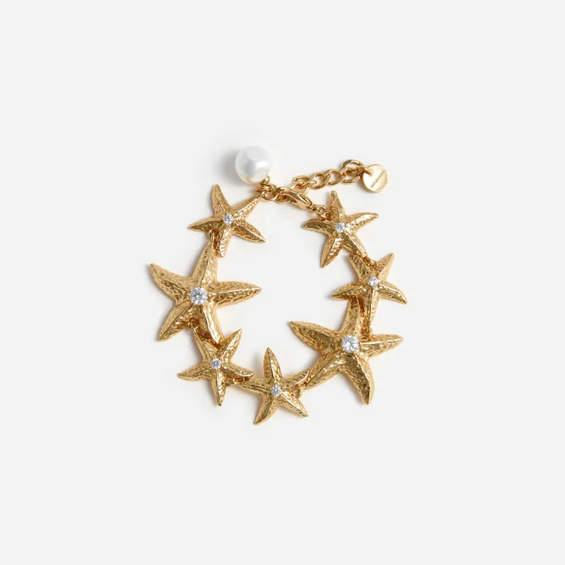 Mottled Gold Sea Star Bracelet made by Self-Portrait