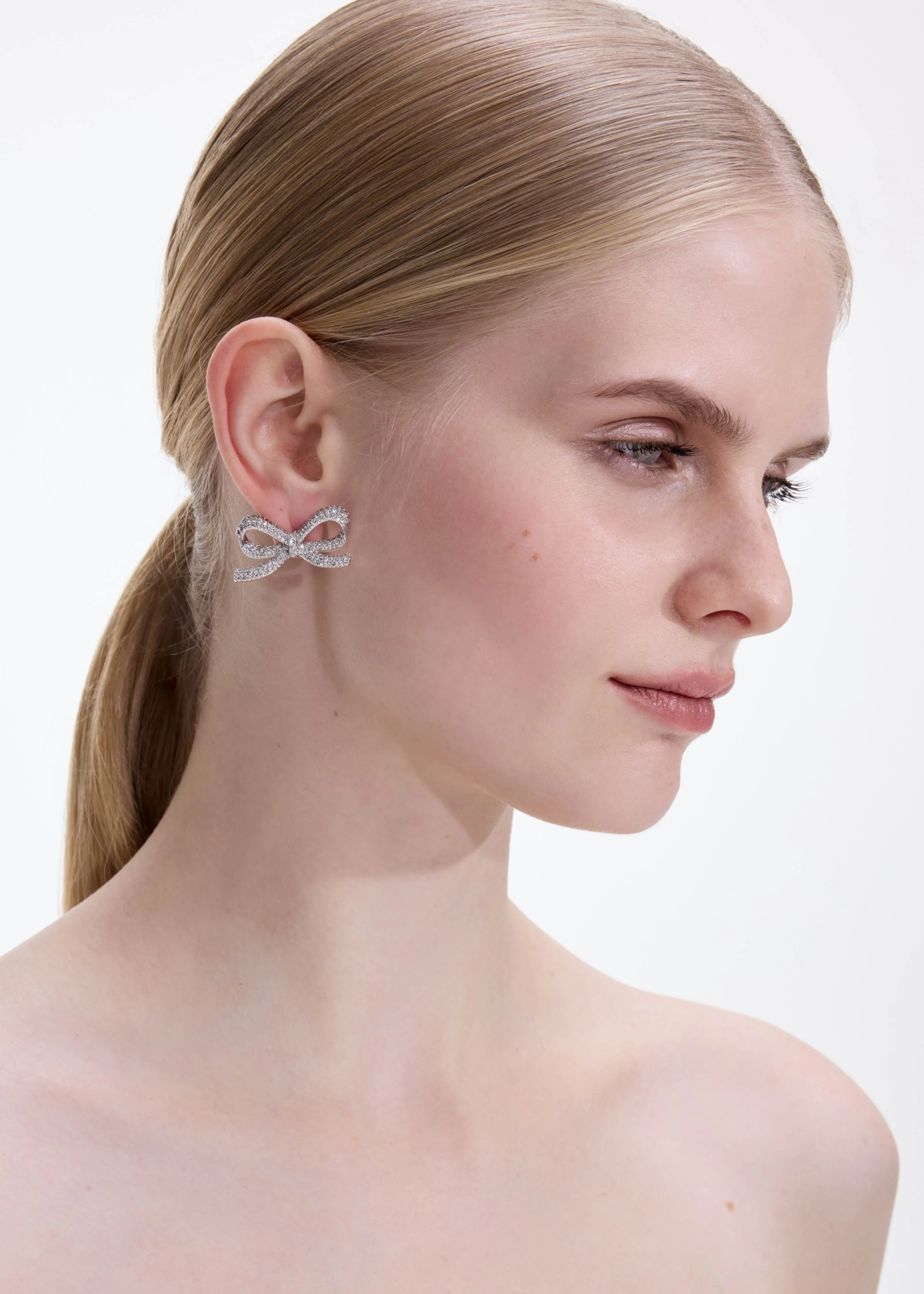 Crystal Bow Earrings sold by Self-Portrait product image thumbnail 2