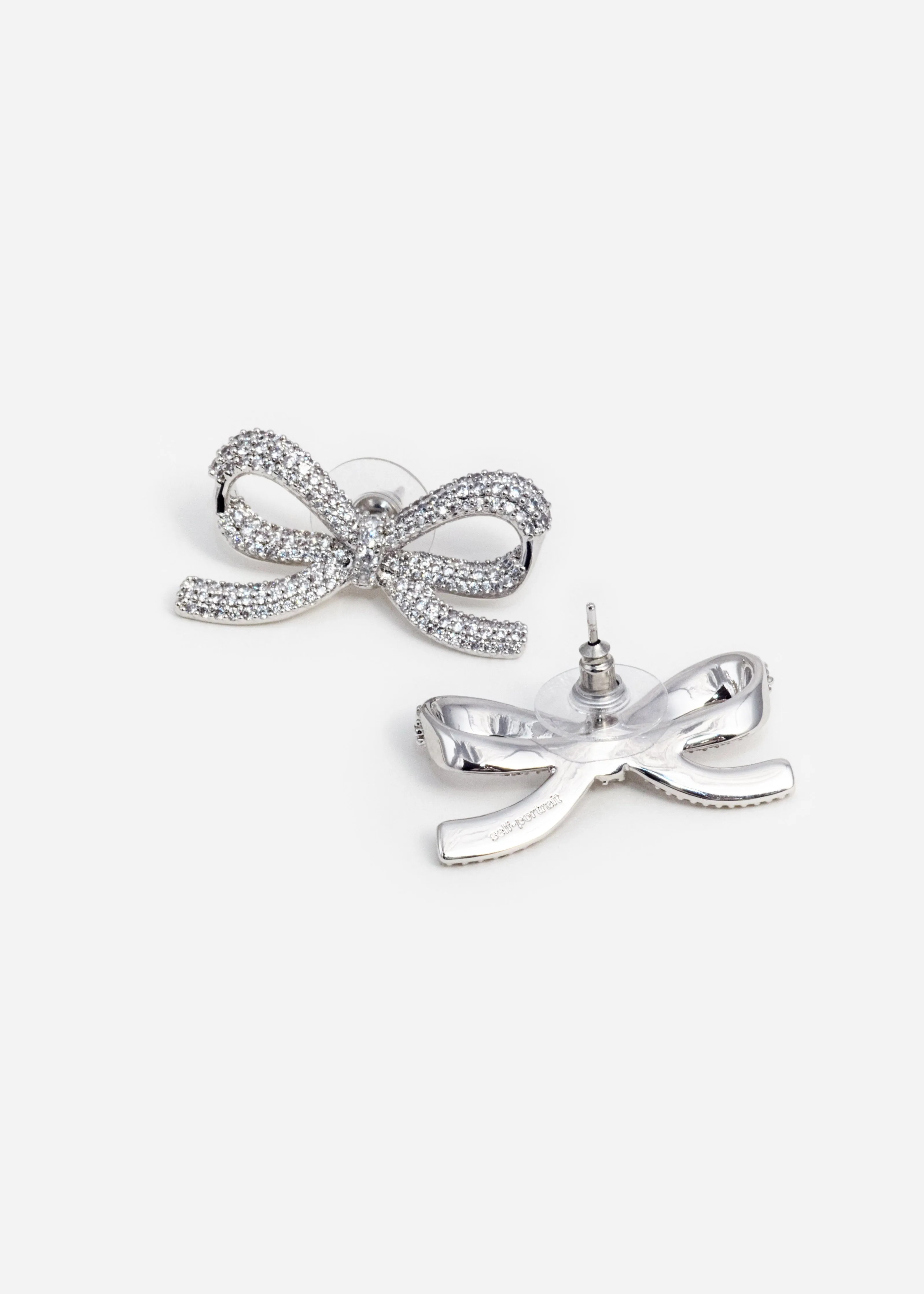 Crystal Bow Earrings sold by Self-Portrait product image thumbnail 3