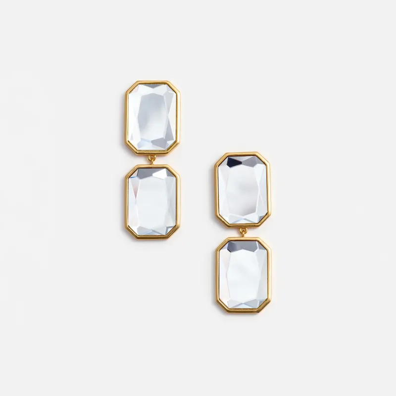 Crystal Tiered Earrings made by Self-Portrait