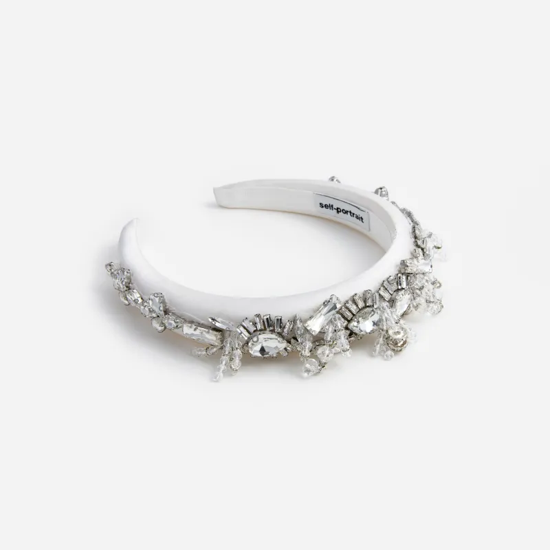 Embellished Satin Headband made by Self-Portrait