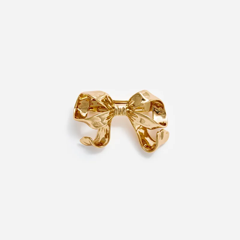 Gold Bow Hair Clip made by Self-Portrait