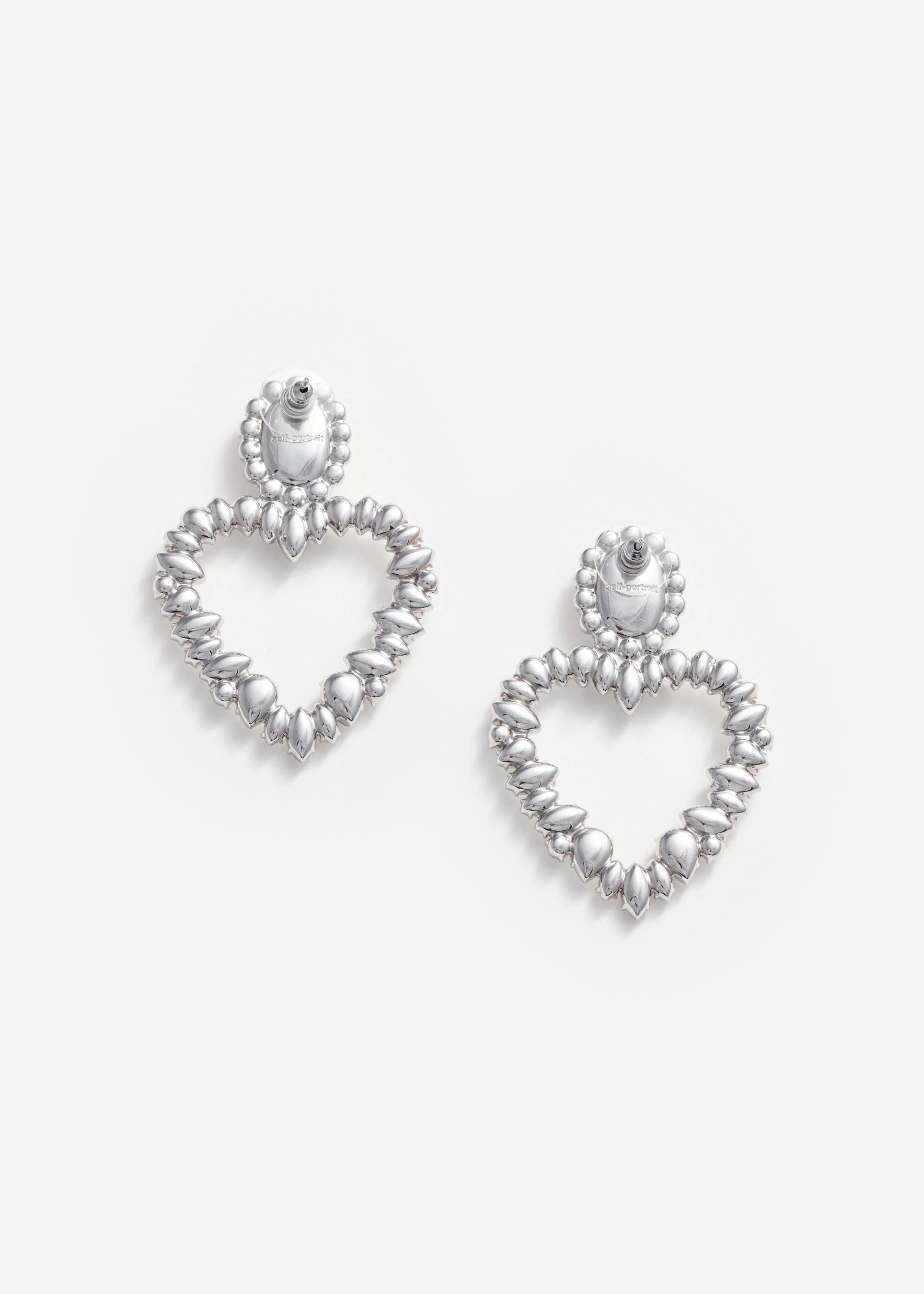 Crystal Heart Earrings sold by Self-Portrait product image thumbnail 3