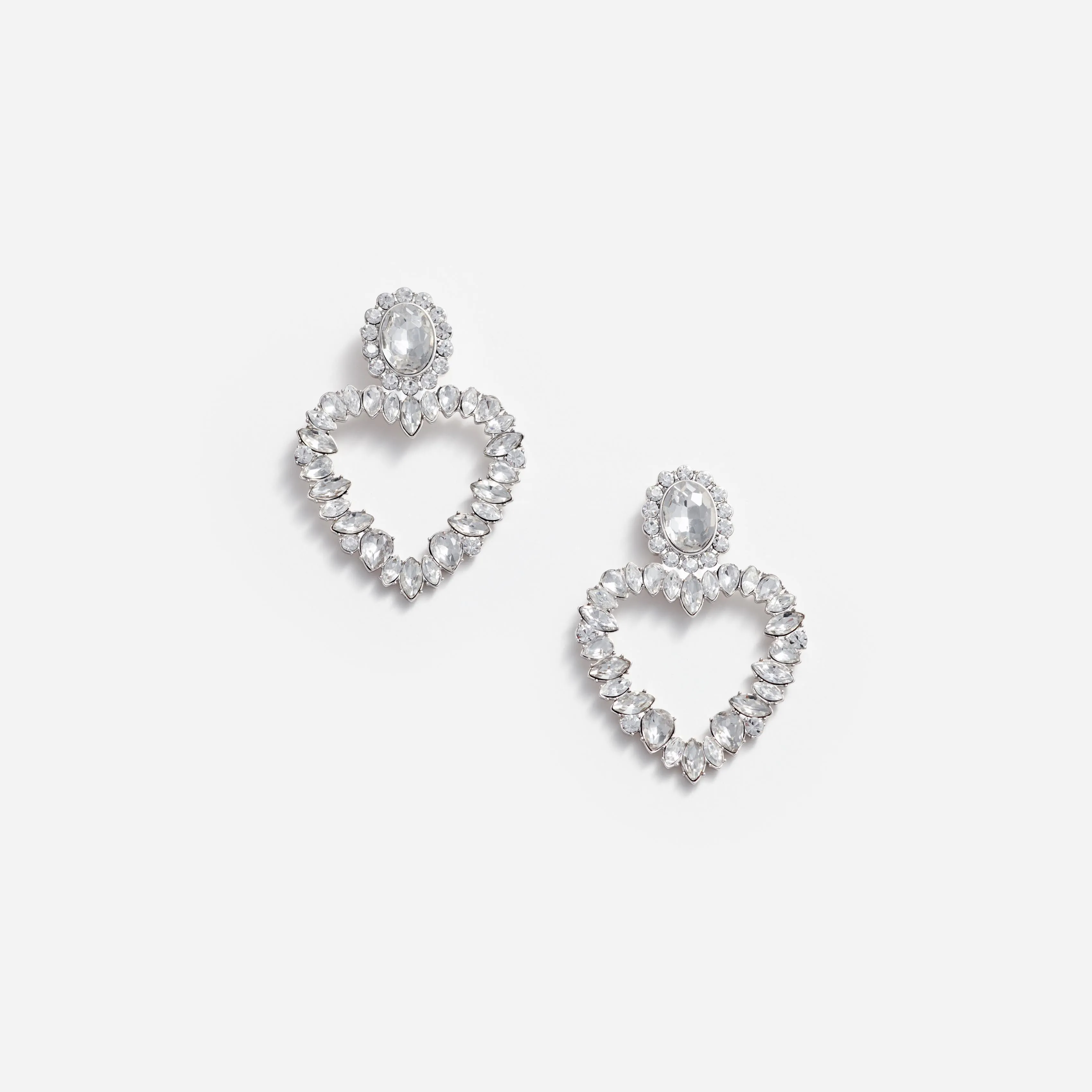 Crystal Heart Earrings sold by Self-Portrait