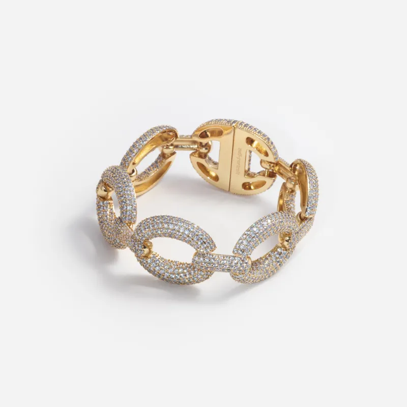 Gold Crystal Link Bracelet made by Self-Portrait