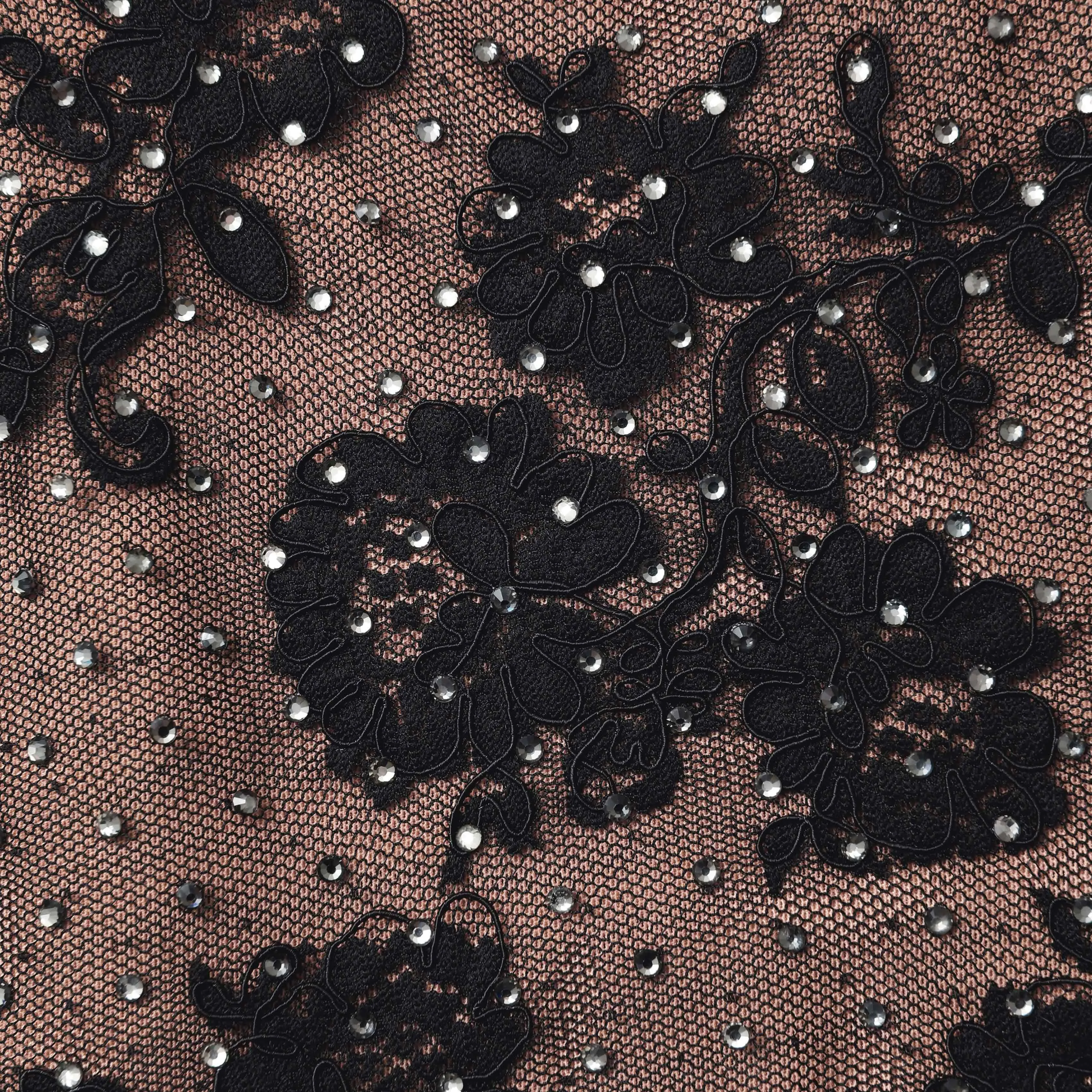 Black Rhinestone Lace Maxi Dress sold by Self-Portrait product image thumbnail 5