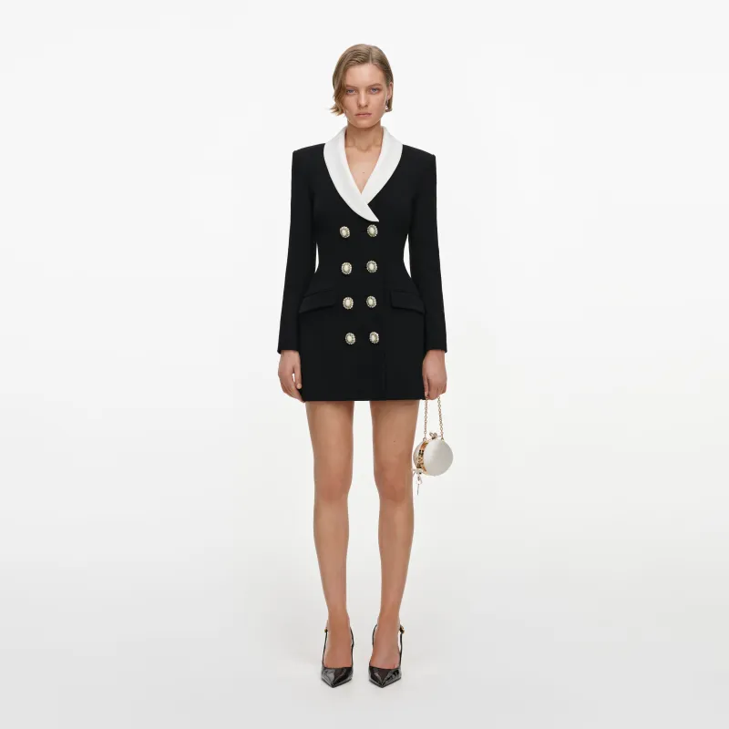 Black Tailored Blazer Mini Dress made by Self-Portrait