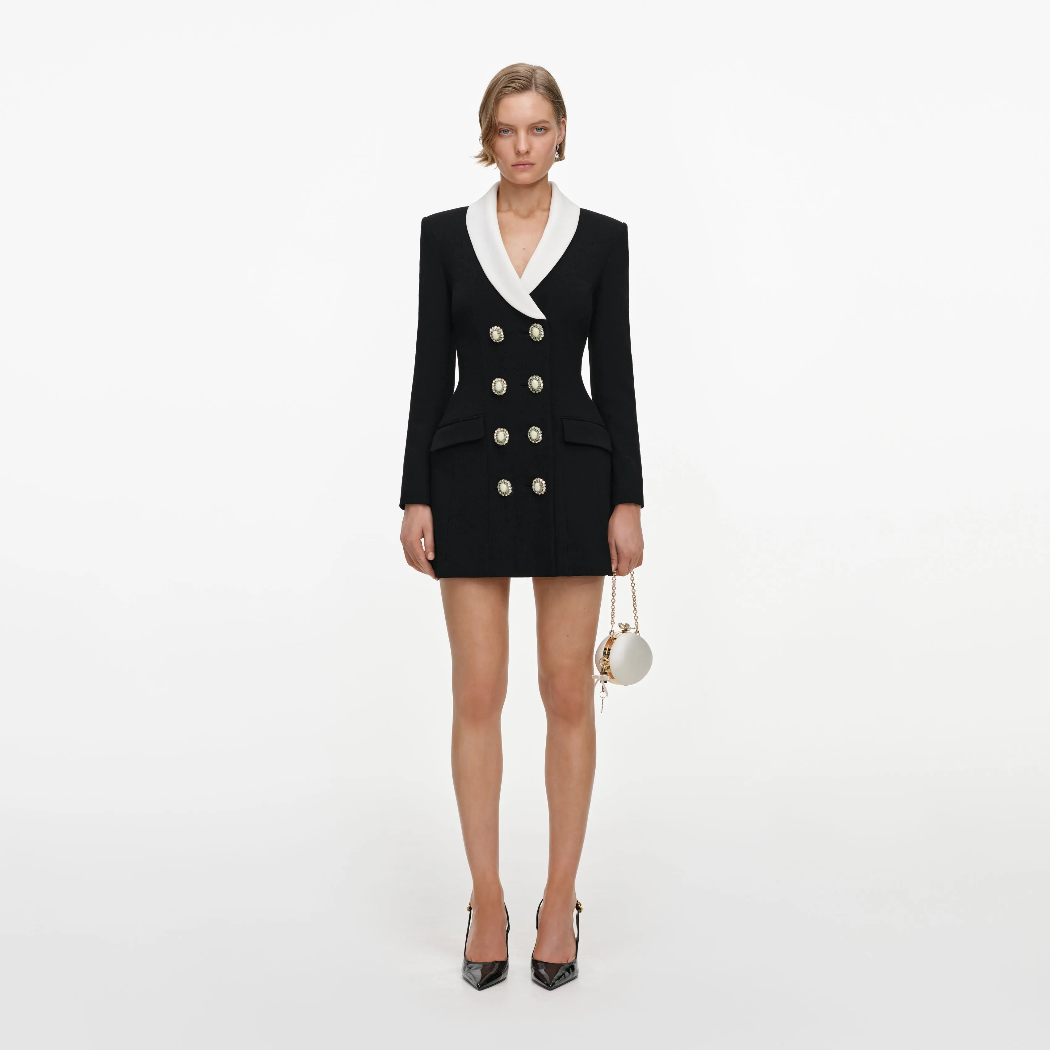 Black Tailored Blazer Mini Dress sold by Self-Portrait