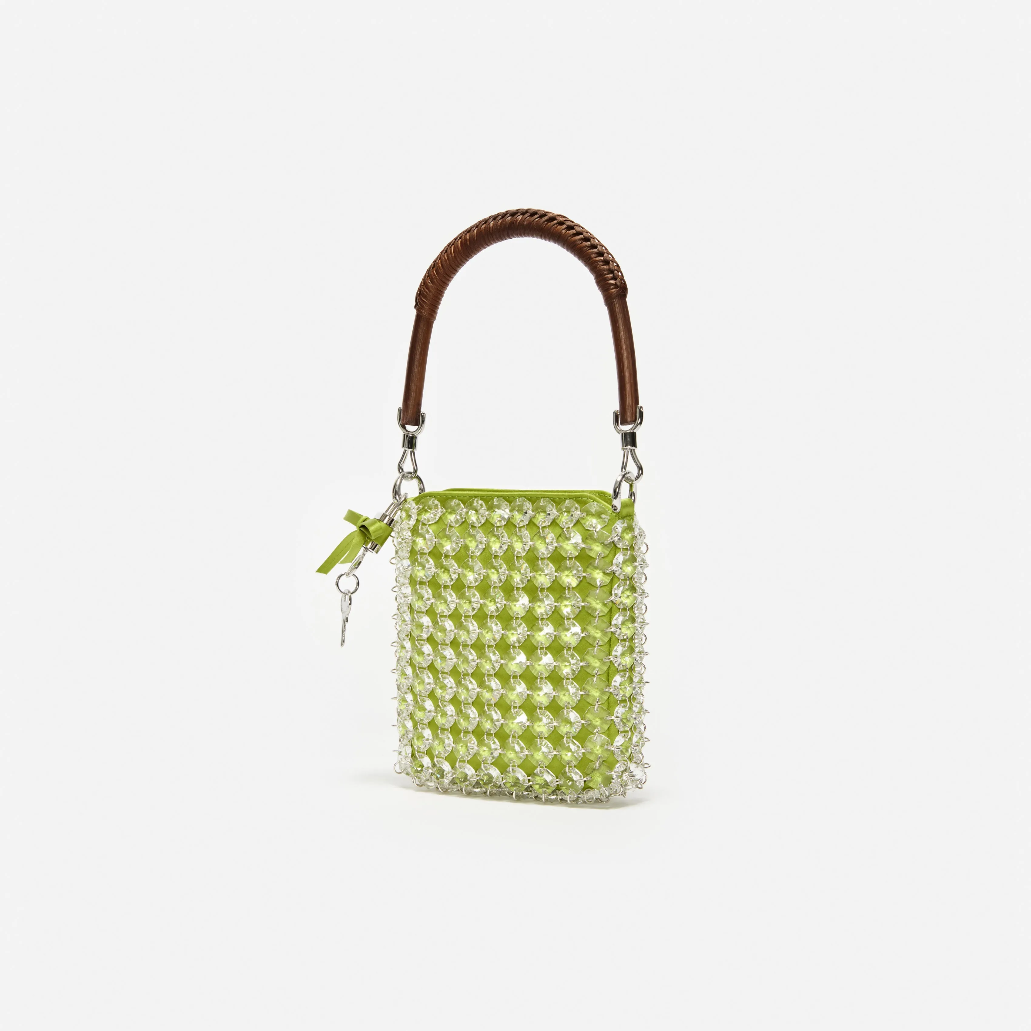 Green Crystal Chain Mini Tote Bag sold by Self-Portrait product image thumbnail 2