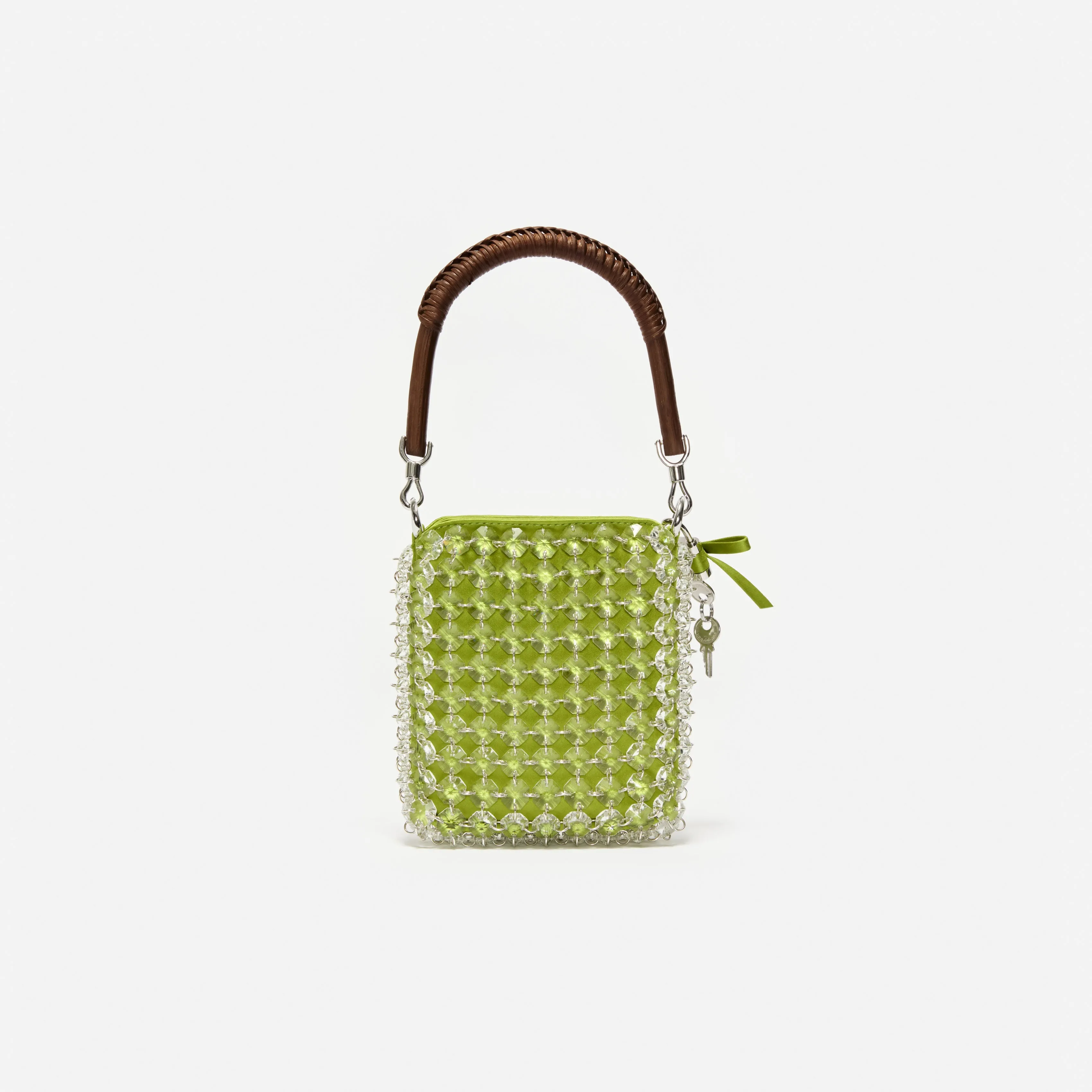 Green Crystal Chain Mini Tote Bag sold by Self-Portrait product image thumbnail 3