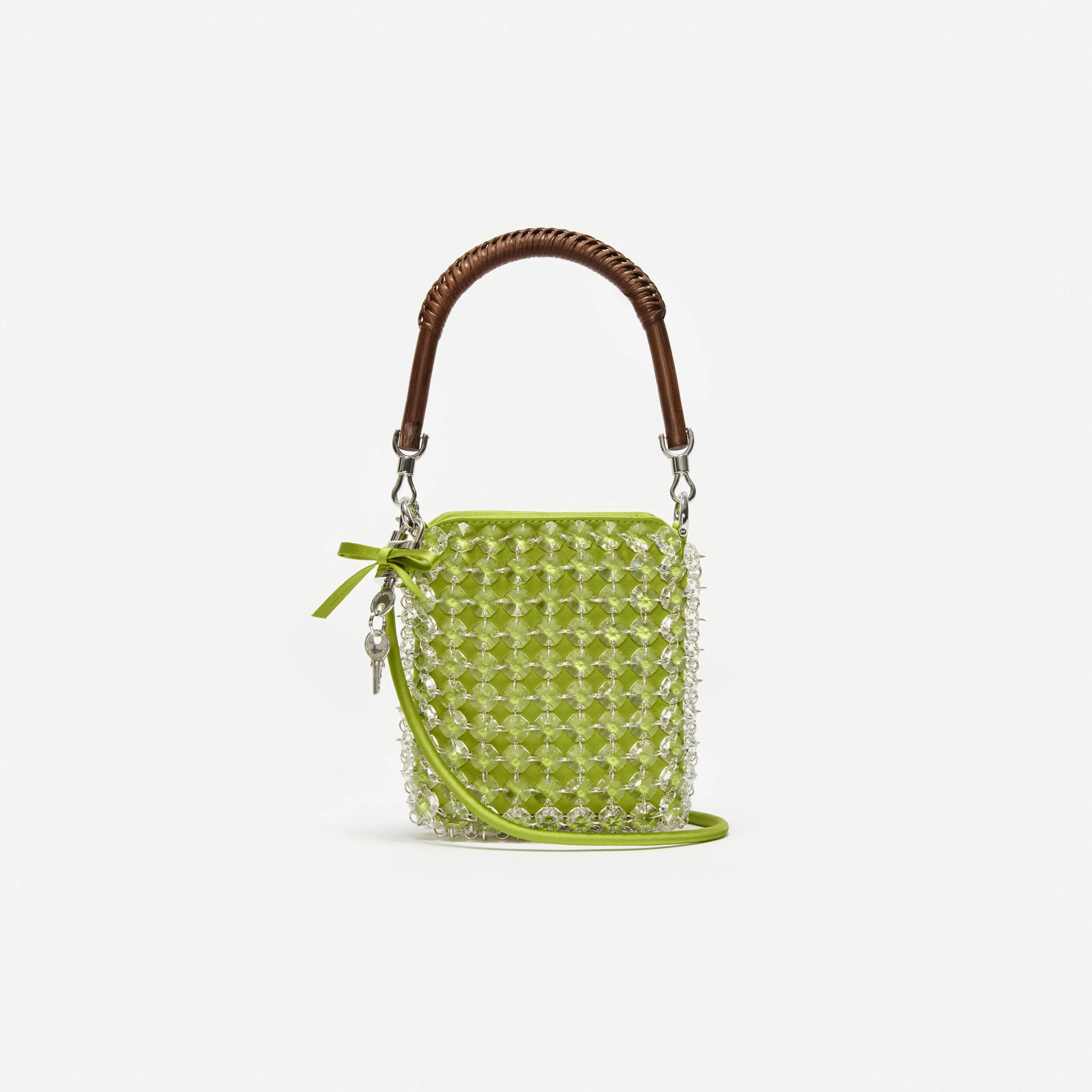 Green Crystal Chain Mini Tote Bag sold by Self-Portrait product image thumbnail 4
