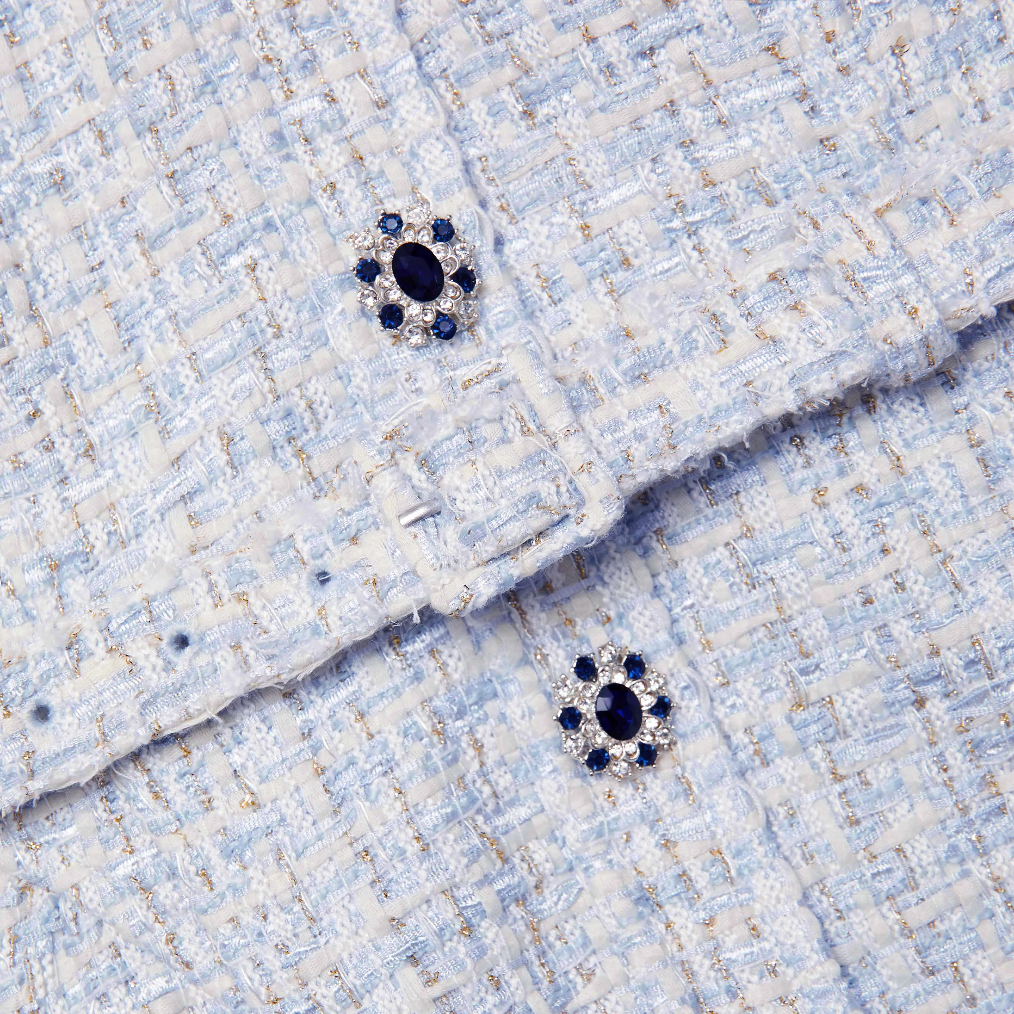 Blue Boucle Sleeveless Mini Dress sold by Self-Portrait product image thumbnail 5