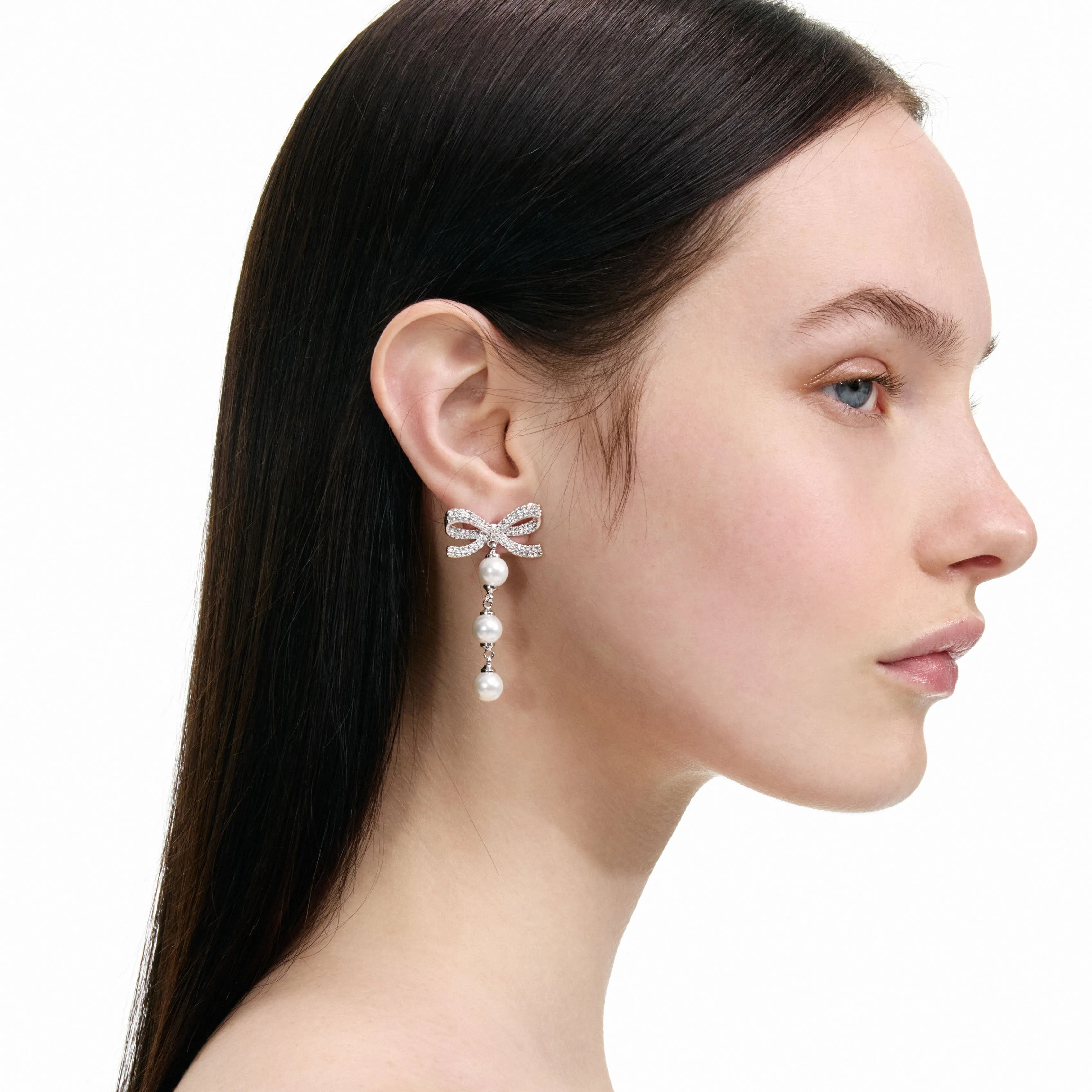 Bow Tiered Pearl Earrings sold by Self-Portrait product image thumbnail 2