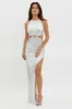 Astral Halterneck Sequin Dress Silver sold by Selfie Leslie