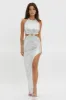 Astral Halterneck Sequin Dress Silver sold by Selfie Leslie