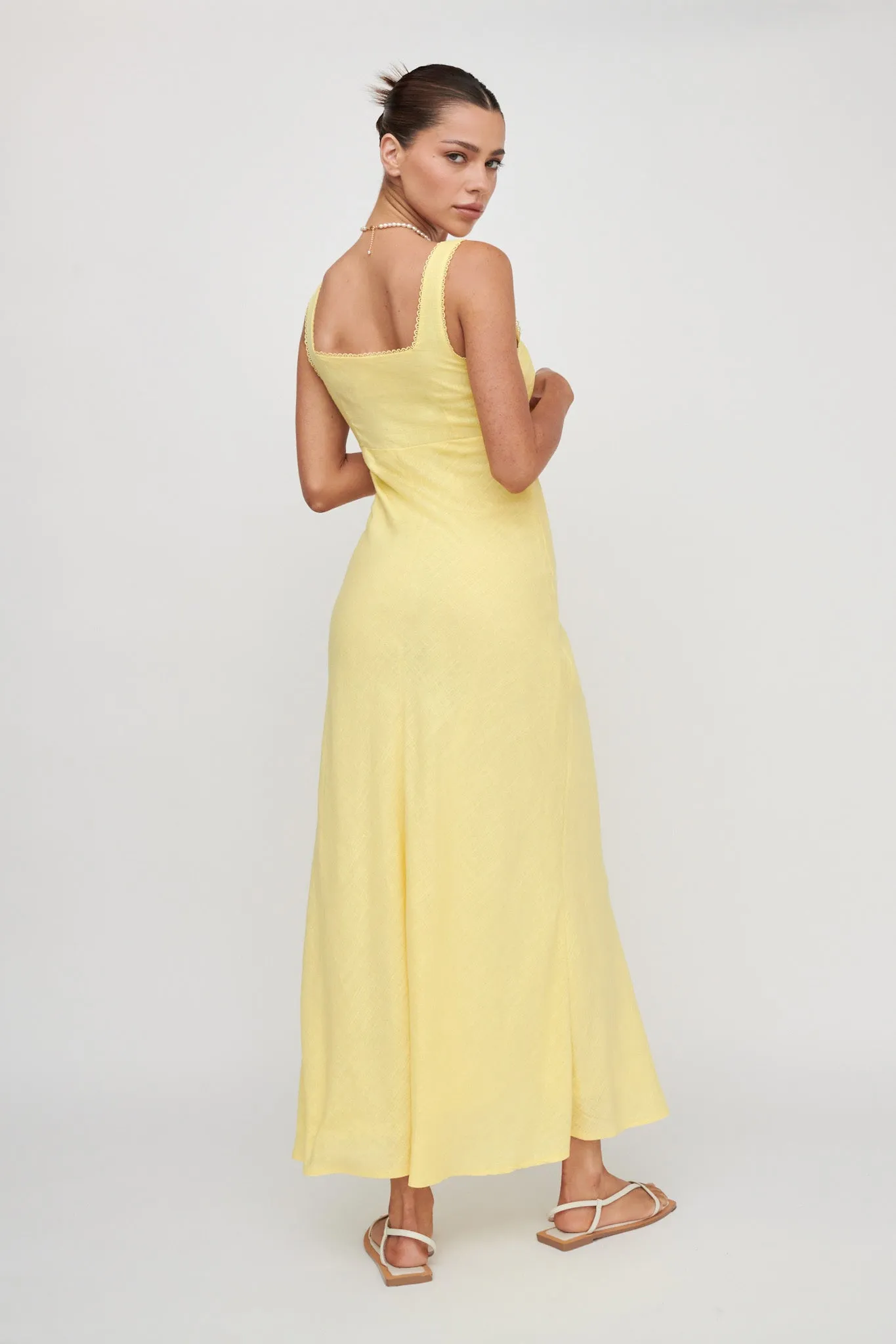 Carlee Gathered Bust Maxi Dress Yellow sold by Selfie Leslie product image thumbnail 2