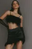 Showstopper Feather Trim Skirt Black sold by Selfie Leslie