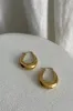 Lola Chunky Oval Earrings Gold sold by Selfie Leslie