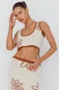 Sunland Knit Crop Top Flower Oat Mocha sold by Selfie Leslie