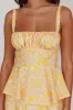 Provence Bloom Tiered Ruffle Floral Maxi Dress Yellow sold by Selfie Leslie