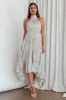 South Haven Halter Midi Dress Floral Beige sold by Selfie Leslie