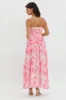 So Blessed Ruched Waist Maxi Dress Pink sold by Selfie Leslie