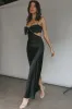 Aurelia Diamante Bow Maxi Dress Black sold by Selfie Leslie