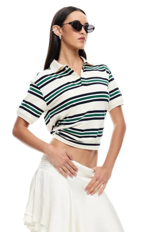 LIONESS Leisure Polo Ivory Moss sold by Selfie Leslie