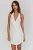 Zoriah Twist Bust Halterneck Mini Dress White sold by Selfie Leslie