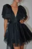 Star Power Tulle Train Mini Dress Black sold by Selfie Leslie