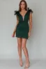 Ludivine Shoulder Accent Mesh Mini Dress Green sold by Selfie Leslie