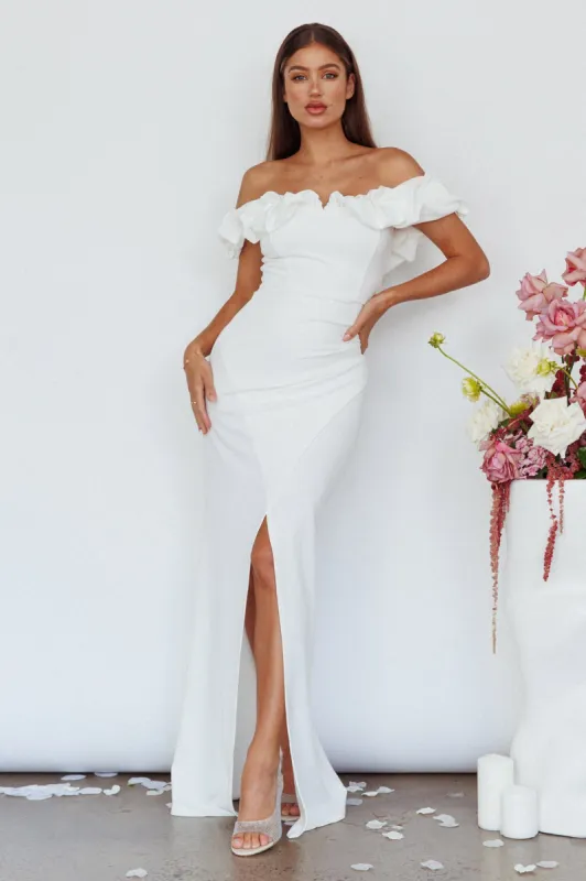 Gardena Off-Shoulder Maxi Dress Ivory sold by Selfie Leslie