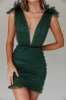 Ludivine Shoulder Accent Mesh Mini Dress Green sold by Selfie Leslie