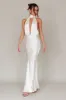 Italia Azure Halterneck Maxi Dress Oyster sold by Selfie Leslie