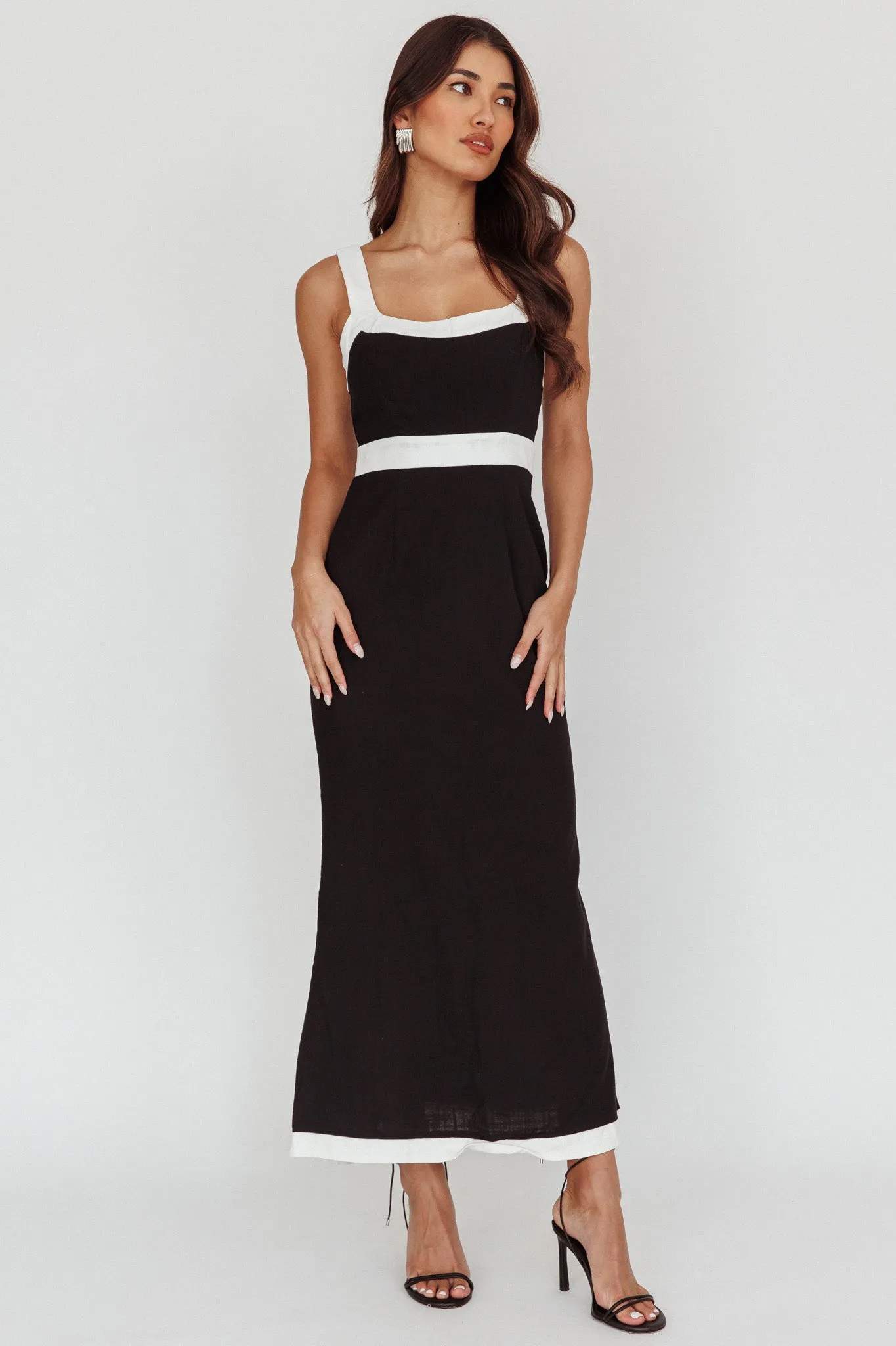Trust Contrast Maxi Dress Black sold by Selfie Leslie product image thumbnail 5