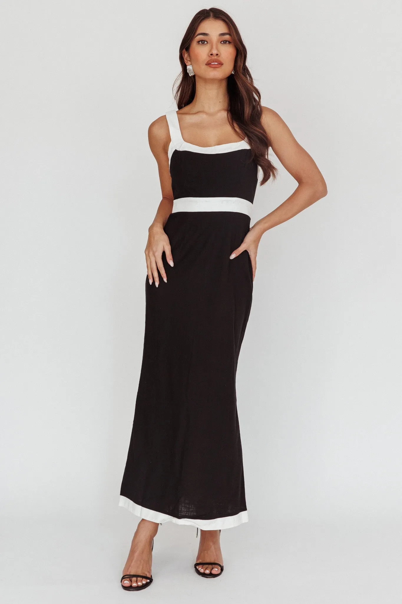 Trust Contrast Maxi Dress Black sold by Selfie Leslie