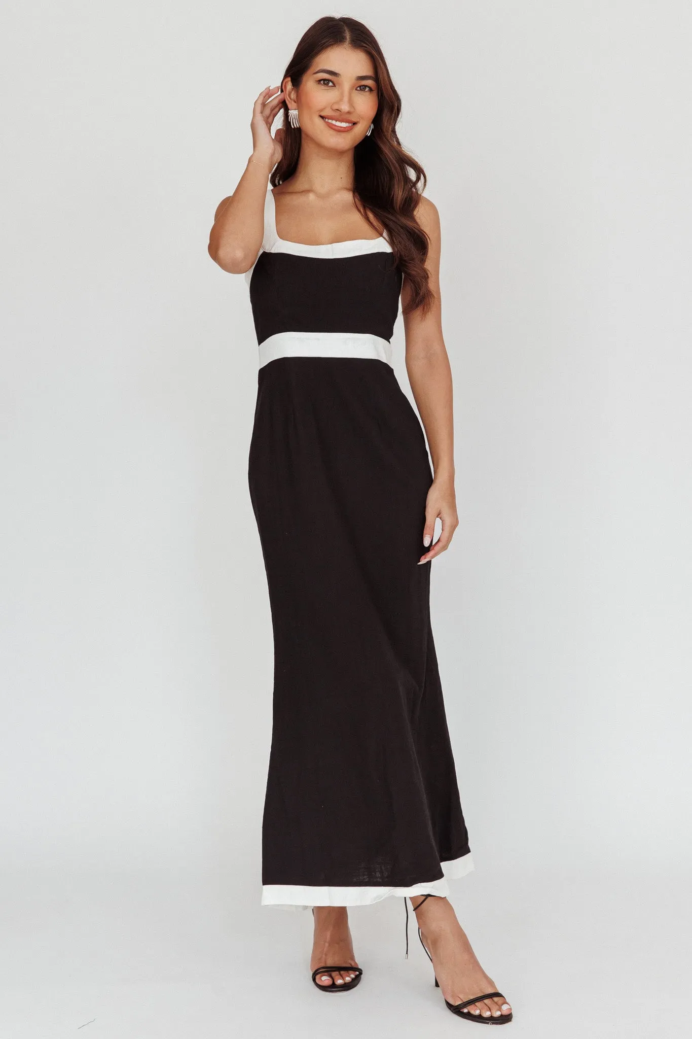 Trust Contrast Maxi Dress Black sold by Selfie Leslie product image thumbnail 3
