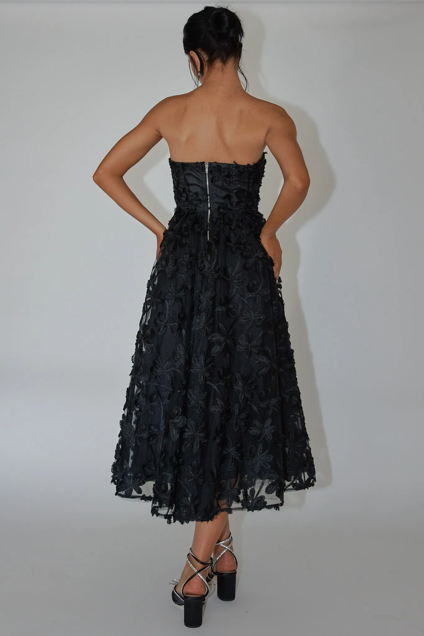 Dori Floral Embellished Midi Dress Black sold by Selfie Leslie product image thumbnail 2